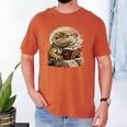 Nerdy Bearded Dragon Glasses Book Reading Men's Comfort Colors T-Shirt Yam