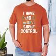 I Have No Shelf Control Read Book Reading Librarian Men's Comfort Colors T-Shirt Yam
