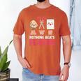 Nothing Beats Reading Rock Paper Scissors Book Lover Library Men's Comfort Colors T-Shirt Yam