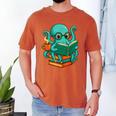 Octopus Reading Book Reading Bookworm Reader Men's Comfort Colors T-Shirt Yam