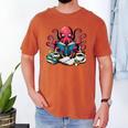 Octopus Reading Book Coffee Lover Bookaholic Bookworm Reader Men's Comfort Colors T-Shirt Yam