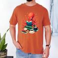 Octopus Reading Books Tea Coffee Men's Comfort Colors T-Shirt Yam