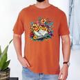 Open Book With Colorful Floral Reading Magic Men's Comfort Colors T-Shirt Yam
