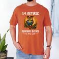 Owl I'm Retired Reading Books Is My Job Men's Comfort Colors T-Shirt Yam