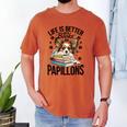Papillon Dog Breed Life Is Better With Books And Papillons Men's Comfort Colors T-Shirt Yam
