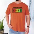 Powered By Books Bookworm Librarian Reading Men's Comfort Colors T-Shirt Yam