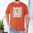 Preppy Coquette Bow Ghost Reading Books Halloween Book Men's Comfort Colors T-Shirt Yam Preppy Coquette Bow Ghost Reading Books Halloween Book Men's Comfort Colors T-Shirt Yam