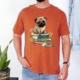 Pug Dog Reading Book Coffee Read Books Be Kind Stay Weird Men's Comfort Colors T-Shirt Yam Pug Dog Reading Book Coffee Read Books Be Kind Stay Weird Men's Comfort Colors T-Shirt Yam