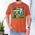 Rabbit Reading Book Under Large Mushroom Easter Bandana Men's Comfort Colors T-Shirt Yam Rabbit Reading Book Under Large Mushroom Easter Bandana Men's Comfort Colors T-Shirt Yam