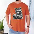 Raccoon With Book Cute Raccoons Reading Books Men's Comfort Colors T-Shirt Yam Raccoon With Book Cute Raccoons Reading Books Men's Comfort Colors T-Shirt Yam