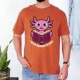 I Read Banned Books Axolotl Reading Men's Comfort Colors T-Shirt Yam