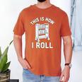 Reader Librarian Library This Is How I Roll Book Cart Meme Men's Comfort Colors T-Shirt Yam