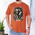 The Reader Tarot Card Skeleton Reading Book Bookworm Bookish Men's Comfort Colors T-Shirt Yam The Reader Tarot Card Skeleton Reading Book Bookworm Bookish Men's Comfort Colors T-Shirt Yam