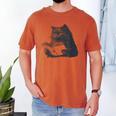 Reading Cat Cat Book Lover Men's Comfort Colors T-Shirt Yam