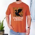 Reading Dragon Easily Distracted By Dragons And Books Men's Comfort Colors T-Shirt Yam Reading Dragon Easily Distracted By Dragons And Books Men's Comfort Colors T-Shirt Yam