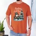 Reading Is Snow Much Fun Christmas Books Snowman Bookworm Men's Comfort Colors T-Shirt Yam Reading Is Snow Much Fun Christmas Books Snowman Bookworm Men's Comfort Colors T-Shirt Yam