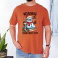 Reading Is Snow Much Fun Christmas Bookworm Snowman Reading Men's Comfort Colors T-Shirt Yam Reading Is Snow Much Fun Christmas Bookworm Snowman Reading Men's Comfort Colors T-Shirt Yam