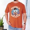Reading Is Snow Much Fun Snowflake Top Hat Book Fan Winter Men's Comfort Colors T-Shirt Yam