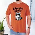 I Require Books Raccoon Reading For Book Lovers Men's Comfort Colors T-Shirt Yam I Require Books Raccoon Reading For Book Lovers Men's Comfort Colors T-Shirt Yam