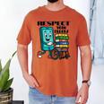 Respect Elders Cellphone Pushing Books In a Wheelchair Men's Comfort Colors T-Shirt Yam