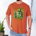 Retro Book Lucky Reading Teacher St Patrick's Day -Adults Small Cotton Blend Polyester Blend Short Sleeve Men's Comfort Colors T-Shirt Yam