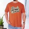 Retro Book Worm Reading For Book Lovers Men's Comfort Colors T-Shirt Yam Retro Book Worm Reading For Book Lovers Men's Comfort Colors T-Shirt Yam