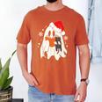 Retro Ghost Reading Book With Cat Bookish Club Christmas Men Women Kids Men's Comfort Colors T-Shirt Yam
