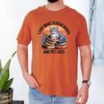 Retro I Just Want To Read Books And Pet Cats Cat Men's Comfort Colors T-Shirt Yam Retro I Just Want To Read Books And Pet Cats Cat Men's Comfort Colors T-Shirt Yam