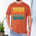 Retro Never Underestimate The Power Of a Boy With a Book Men's Comfort Colors T-Shirt Yam