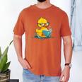 Rubber Duck Reading Book Reader Books Rubber Duckie Men's Comfort Colors T-Shirt Yam