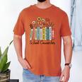 School Counselor Wildflower Book School Counseling Life Men's Comfort Colors T-Shirt Yam