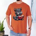 Scottish Terrier Reading a Book Dog Men's Comfort Colors T-Shirt Yam