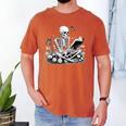 Skeleton Reading Book Floral Dark For Book Lovers Men's Comfort Colors T-Shirt Yam