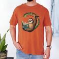 Sloth Reading a Book Lazy Sloth Bookworm Men's Comfort Colors T-Shirt Yam Sloth Reading a Book Lazy Sloth Bookworm Men's Comfort Colors T-Shirt Yam