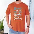 Snow Is Falling Books Are Calling Men's Comfort Colors T-Shirt Yam
