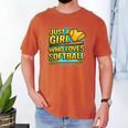 Softball Just A Girl Comic Book Style Graphic For Teens Men's Comfort Colors T-Shirt Yam