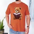 Teddy Bear Reading a Book Men's Comfort Colors T-Shirt Yam