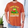 Toad-Ally 100 Days Smarter Frog Reading Book 100 School Day Men's Comfort Colors T-Shirt Yam