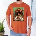 History Month Black Afro Girl Women Book Lovers Floral Men's Comfort Colors T-Shirt Yam