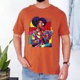 History Woman Reading Book Geometric Girl Educated Men's Comfort Colors T-Shirt Yam