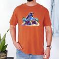 Turtle Wearing Sunglasses Reading A Book On The Beach Summer Men's Comfort Colors T-Shirt Yam