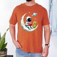UFO Alien Astronaut Reading Book In Space Men's Comfort Colors T-Shirt Yam UFO Alien Astronaut Reading Book In Space Men's Comfort Colors T-Shirt Yam