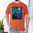 Van Gogh Starry Night Fantasy Reader Dragon Reading Book Men's Comfort Colors T-Shirt Yam Van Gogh Starry Night Fantasy Reader Dragon Reading Book Men's Comfort Colors T-Shirt Yam