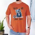 We'Re All Mad Here Cheshire Cat Alice Wonderland Book Kids Men's Comfort Colors T-Shirt Yam