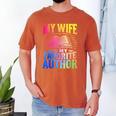 My Wife Is My Favorite Author Book Writer Writing Husband Men's Comfort Colors T-Shirt Yam