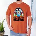 Wild About Reading Book Lover Penguin Men's Comfort Colors T-Shirt Yam Wild About Reading Book Lover Penguin Men's Comfort Colors T-Shirt Yam