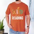 Wild About Reading Books Animal Theme Bookworm Library Day Men's Comfort Colors T-Shirt Yam
