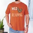 Wild About Reading Teacher Books Reader Lovers Leopard Zebra Men's Comfort Colors T-Shirt Yam