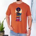 Woman And Books Stack Afro Girl Reading Lover Men's Comfort Colors T-Shirt Yam Woman And Books Stack Afro Girl Reading Lover Men's Comfort Colors T-Shirt Yam