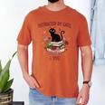 Women's Cat Books Romantic Floral Aesthetic Book Lover Cat Owner Men's Comfort Colors T-Shirt Yam